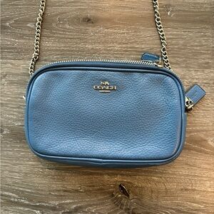 blue coach crossbody purse
